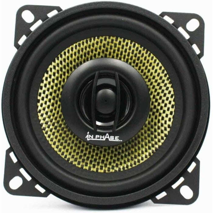 In Phase Car Speakers In Phase XTC10.2 4" Coaxial Speakers 160 Watts Peak Power with Directional Tweeters