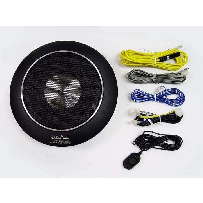 In Phase Car Speakers and Subs In Phase USW10 300W Underseat Subwoofer with Wiring Kit and Bass Remote