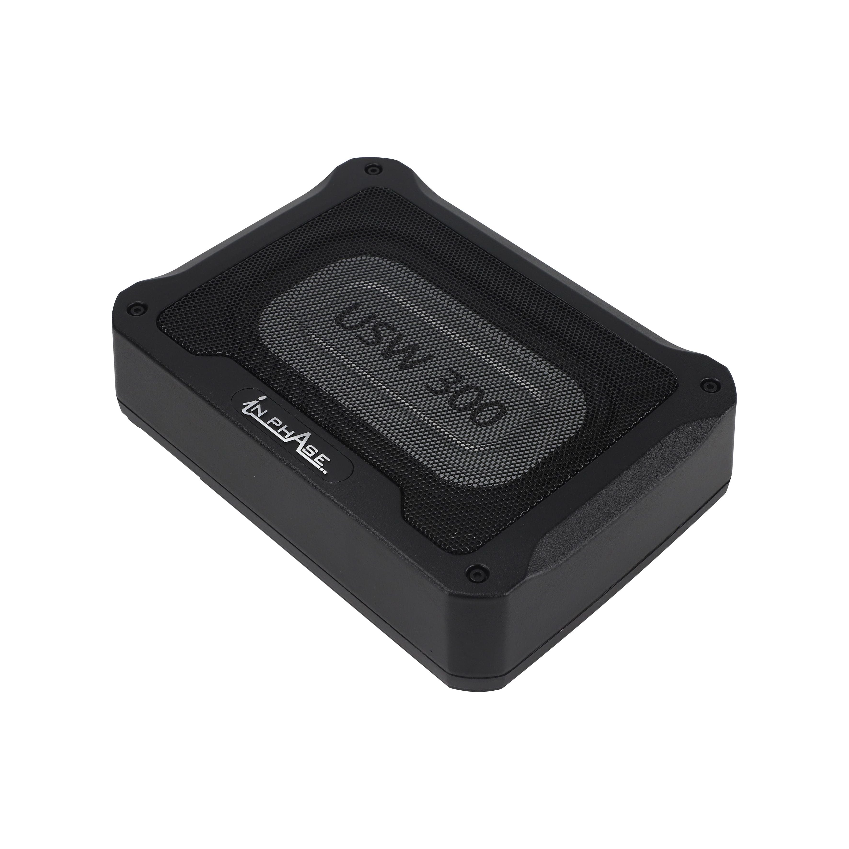 In Phase Car Subwoofers In Phase USW300 300W Underseat Ultra Slim Compact Active Subwoofer System Die-Cast Aluminium