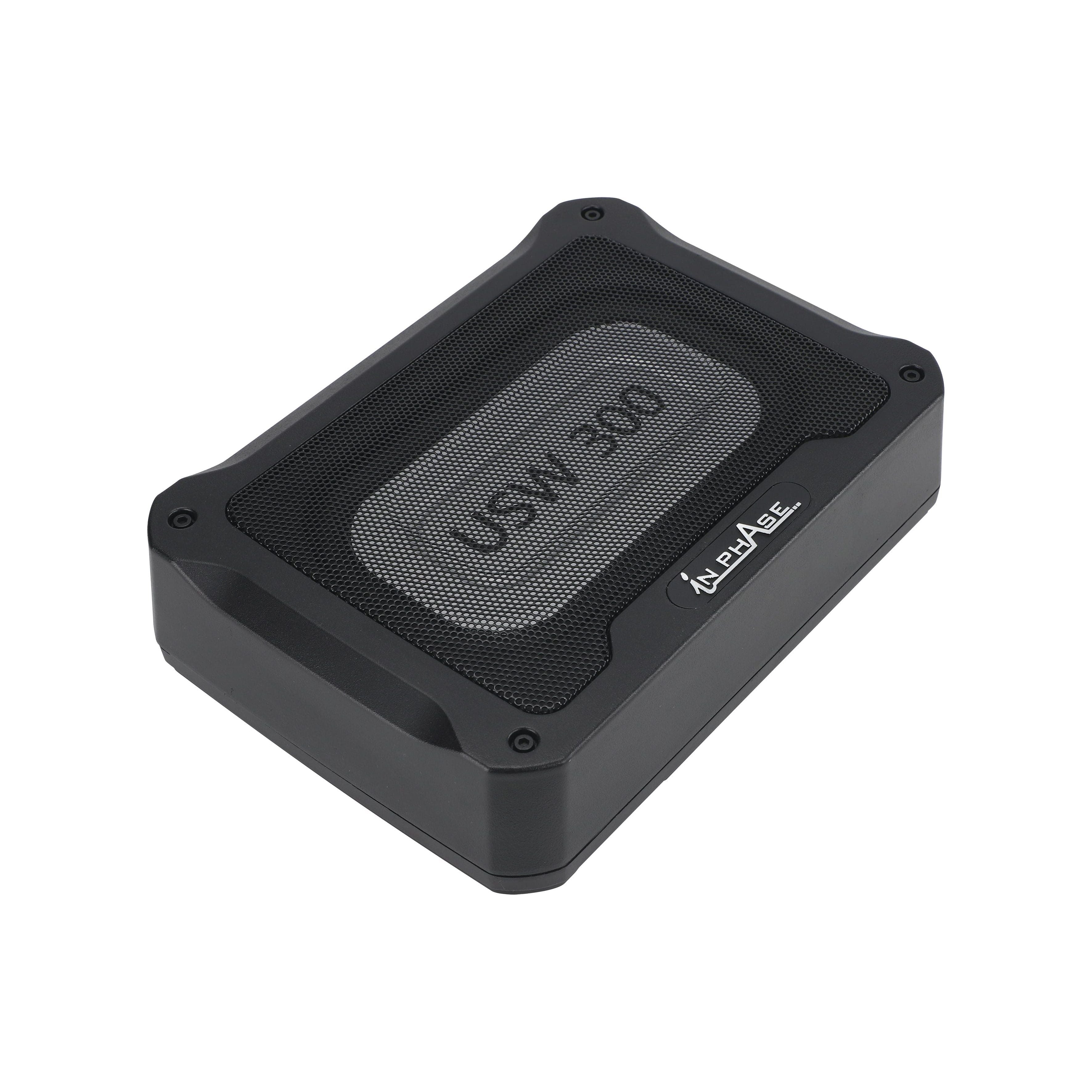 In Phase Car Subwoofers In Phase USW300 300W Underseat Ultra Slim Compact Active Subwoofer System Die-Cast Aluminium
