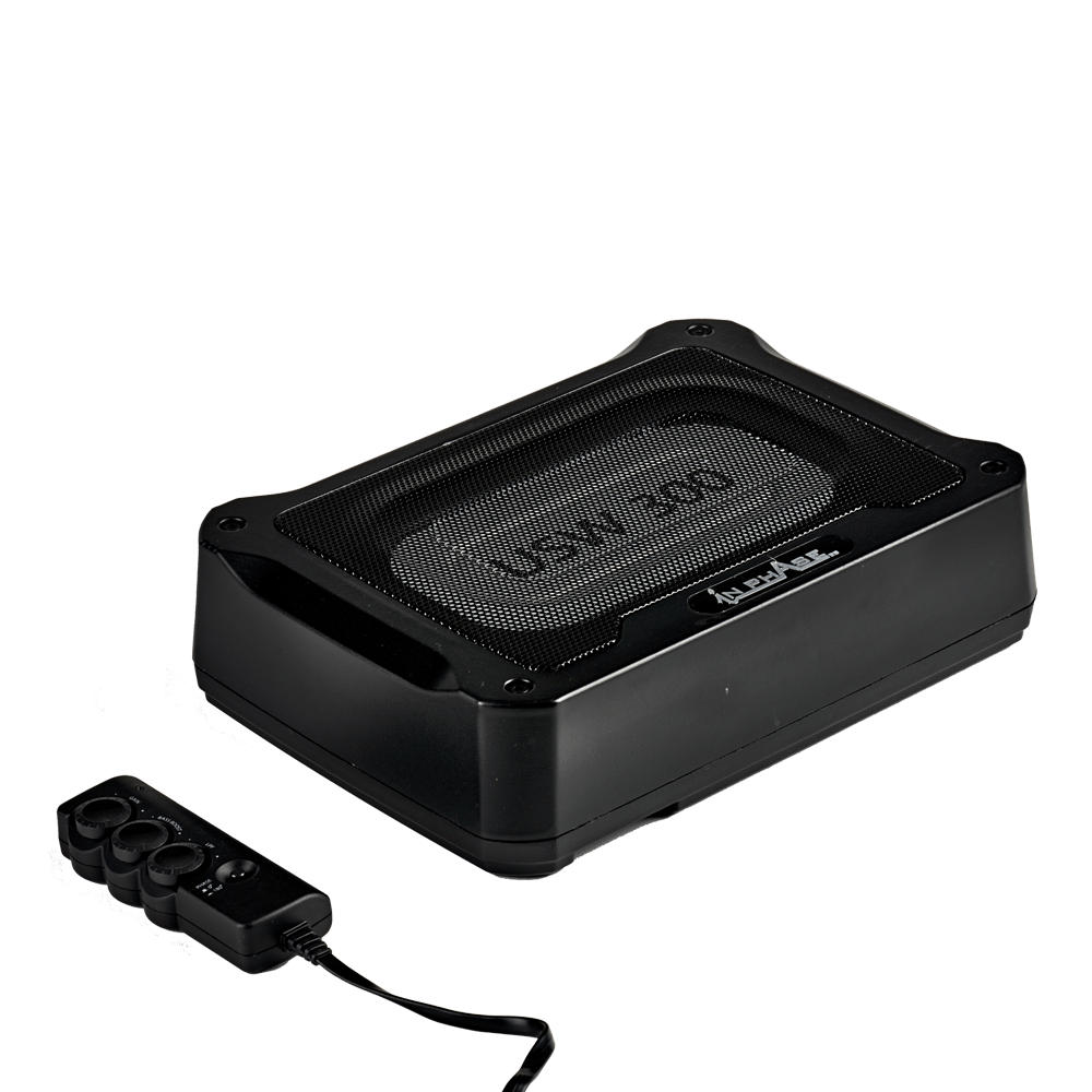 In Phase Car Subwoofers In Phase USW300 300W Underseat Ultra Slim Compact Active Subwoofer System Die-Cast Aluminium