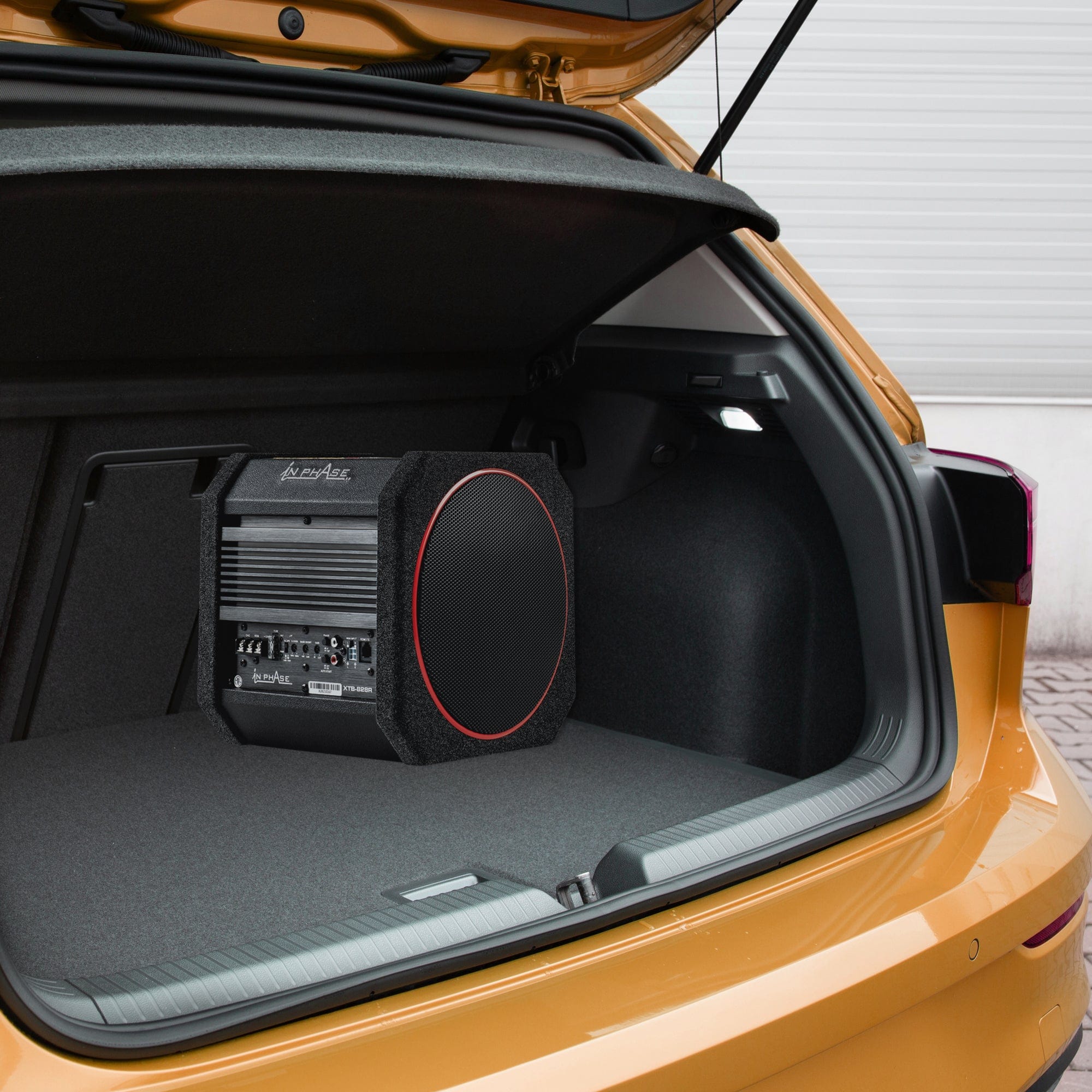 In Phase Sub and Amp Packages In Phase XTB-828R 8" 400W Active Subwoofer with Passive Radiator and Class D Amplifer