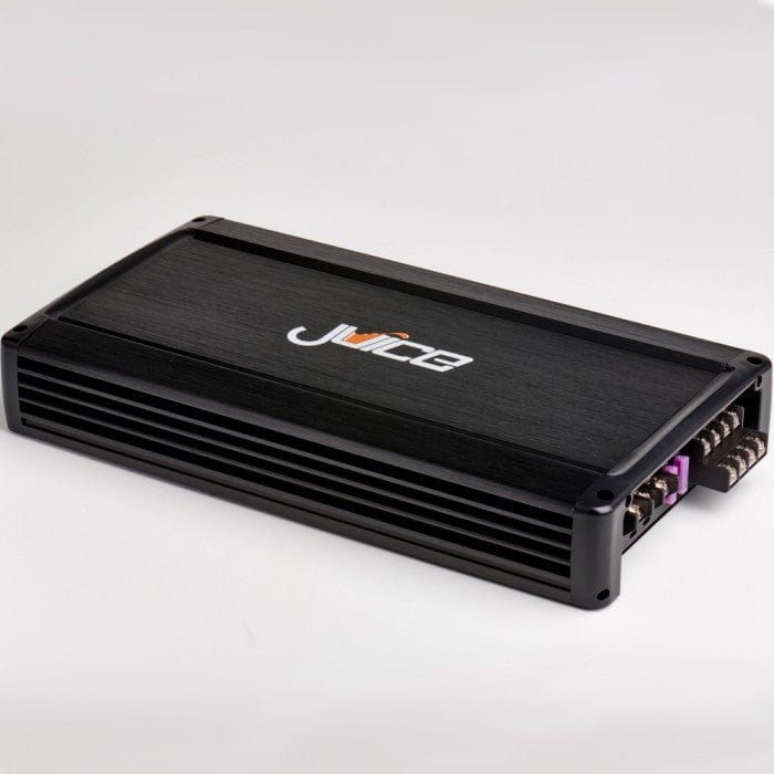 Juice Amps Juice JA1504 1500W 4-Channel Bridgeable Car Power Amplifier, Thermal Protection, RCS Output, Bass Boost, Class A-B