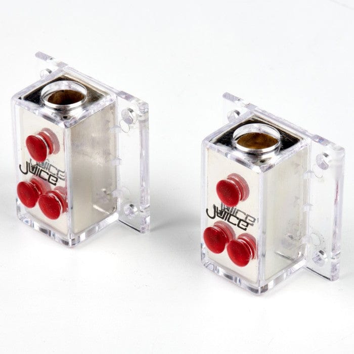 Juice Amp Wiring and Fitting Parts Juice JWTRU422D 4 Gauge 2500W Amplifier Wiring Kit for Installing 2 Amplifiers