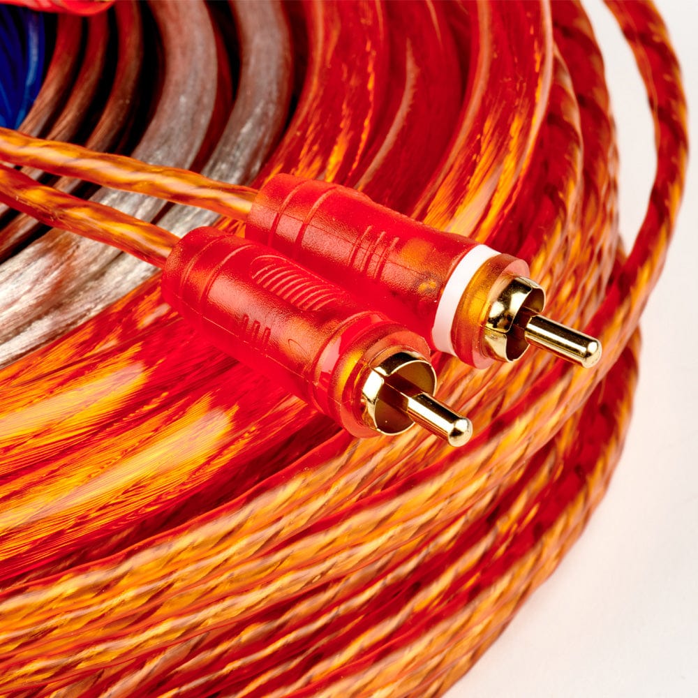 Juice Amp Wiring and Fitting Parts Juice JWTRU422D 4 Gauge 2500W Amplifier Wiring Kit for Installing 2 Amplifiers