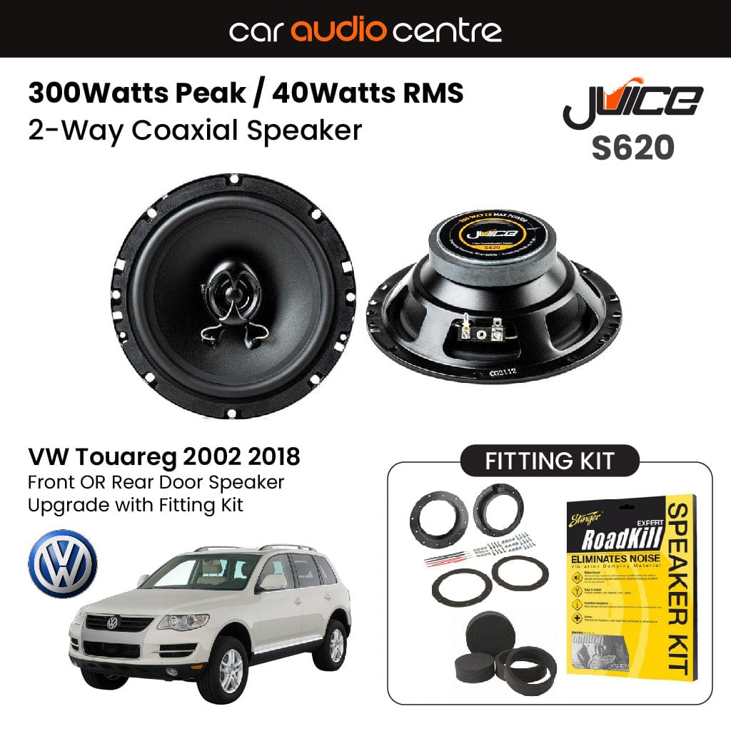 Juice Juice 6.5" 165mm 300W Speaker Upgrade Kit for VW Touareg 2002 2018