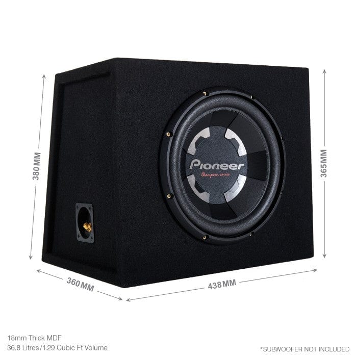 Juice Juice BX10SL-JS10-JA902 Single JS10 10" Subwoofer Sound Quality Bass Package with Sealed Enclosure and Amp