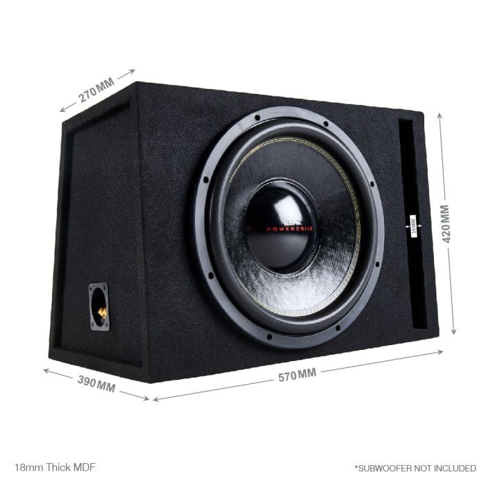 Juice Juice BX12PL-JS12-JA1201 Single JS12 12" Subwoofer Performance Bass Package with Ported Enclosure and Amp