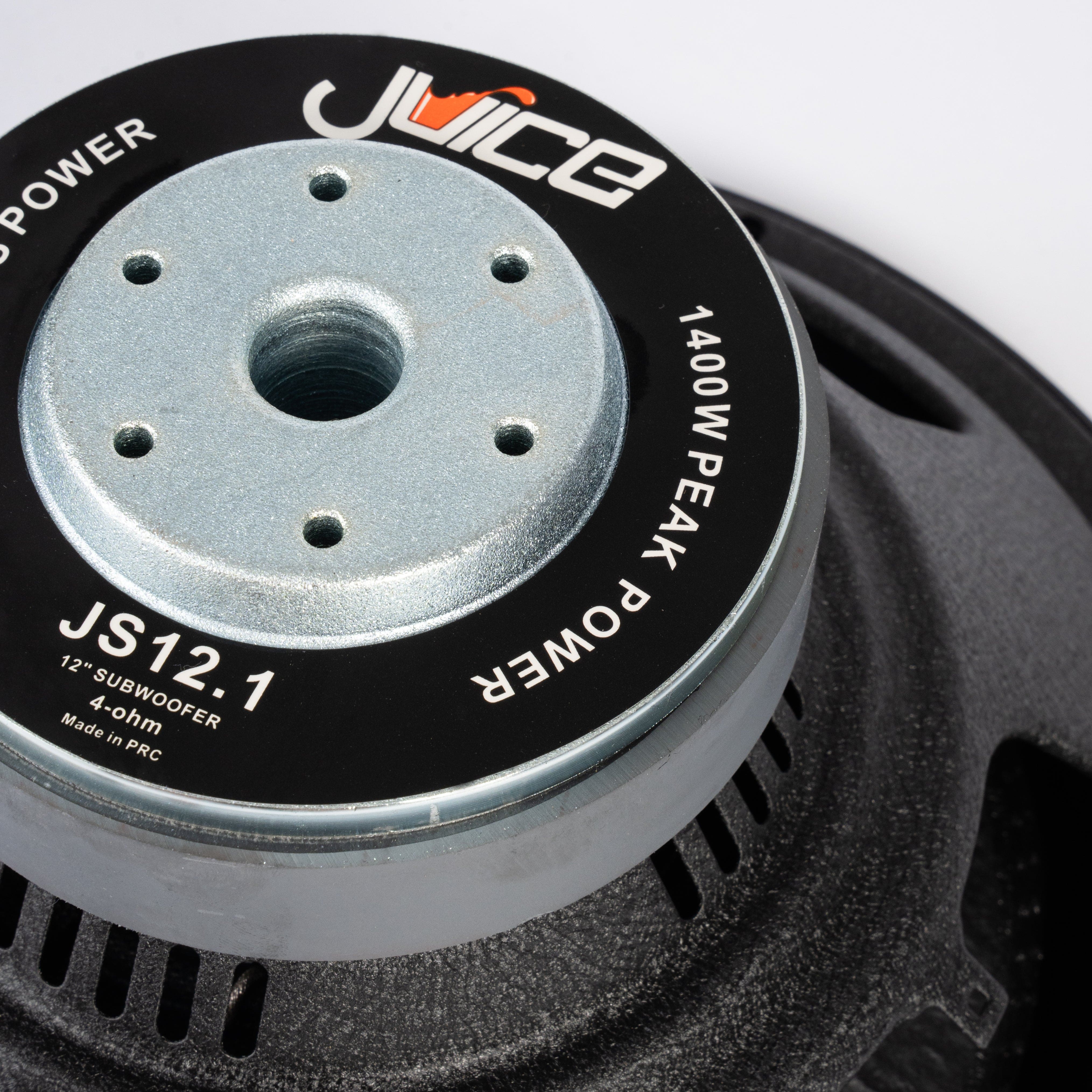 Juice Subwoofer Juice JS12.1 1400W 12" Single Voice Coil 4 Ohm Subwoofer Bass Driver