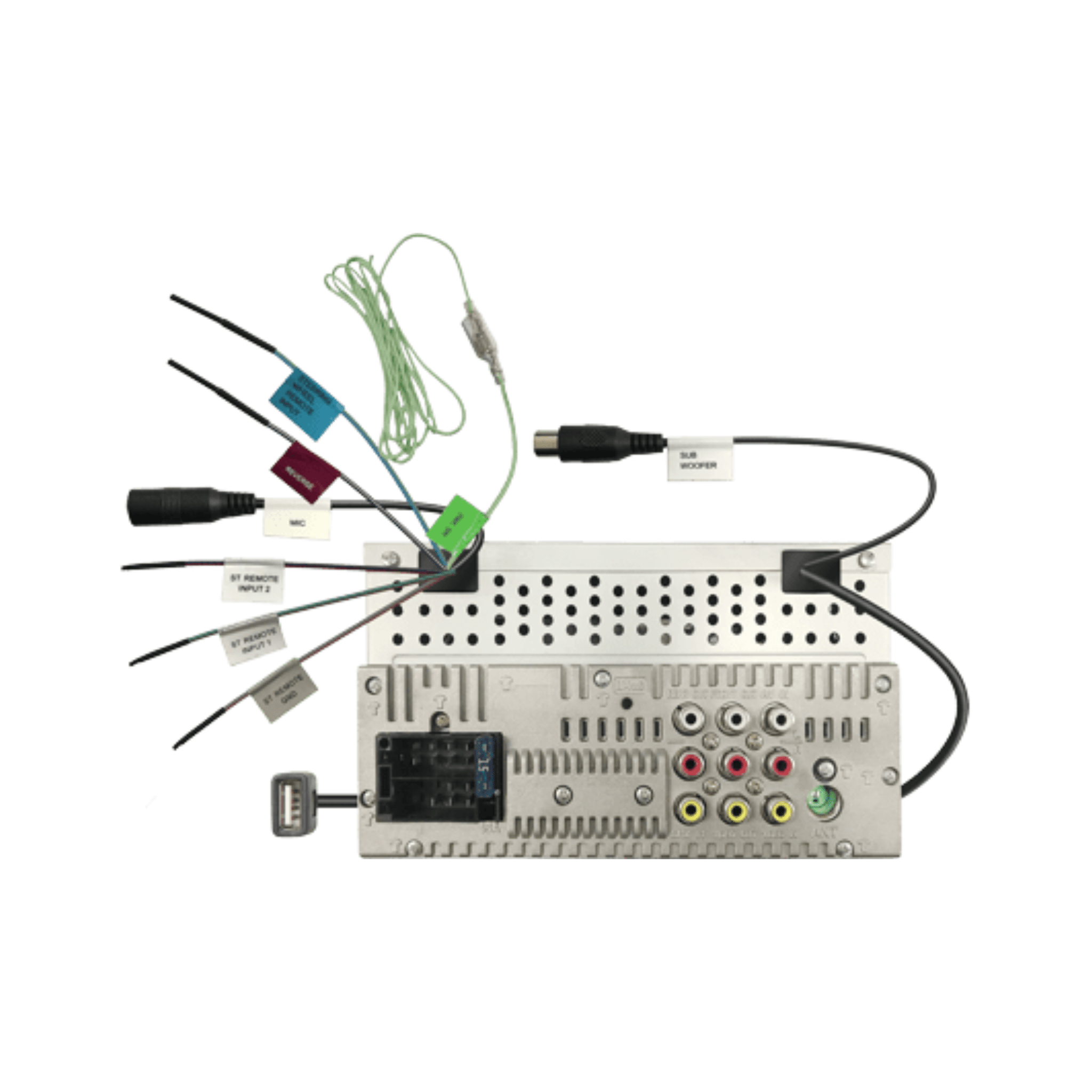 JVC Car Stereos JVC KW-M180BT 6.8" Mechless Media Receiver with Built-In Bluetooth