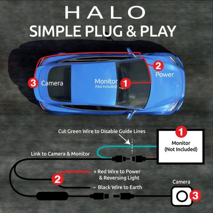 Road Angel Road Safety Road Angel RA8100 High-precision high-resolution universal reversing camera