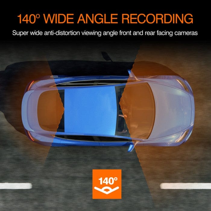 Road Angel Road Safety Road Angel Halo Pro 2K 1440p Dual Dash-Camera, with 140° Front + 120° 1080p Rear Cams, Super Night Vision, Built-in Wi-Fi, Winter Mode with Fitting Kit