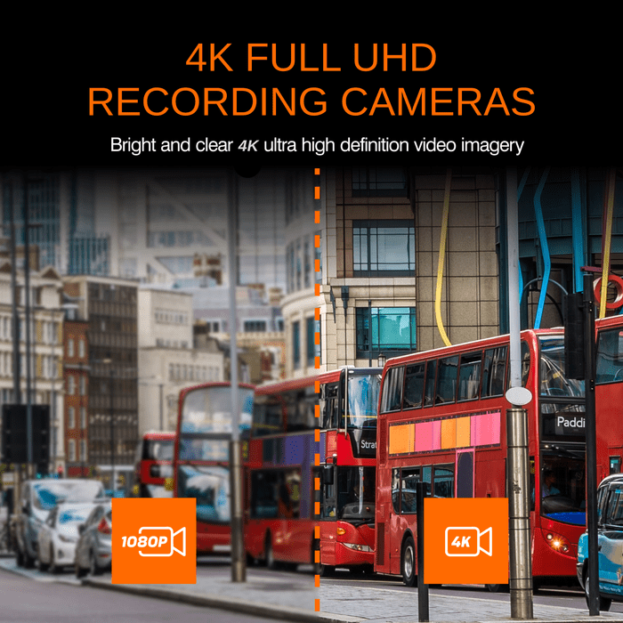 Road Angel Road Safety Road Angel Halo Ultra, Dash Cam, Which Best Buy Dash Cam 2022, 4K UHD 140° Camera, 30 fps, 64 GB Storage with Super Night View, Built-in Wi-Fi, GPS, Real Parking Mode, Black