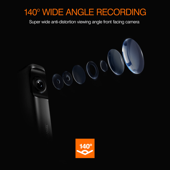 Road Angel Road Safety Road Angel Halo Ultra, Dash Cam, Which Best Buy Dash Cam 2022, 4K UHD 140° Camera, 30 fps, 64 GB Storage with Super Night View, Built-in Wi-Fi, GPS, Real Parking Mode, Black