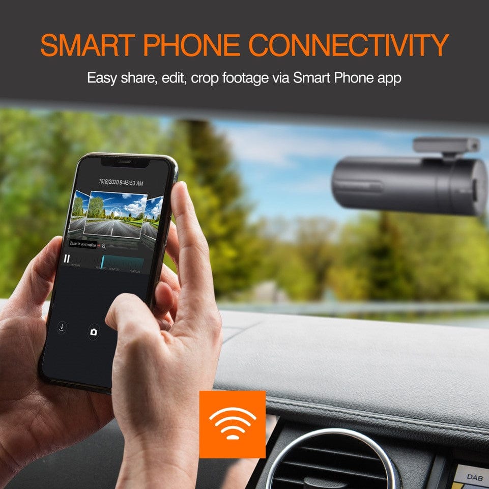 Road Angel Road Safety Halo Drive Dash Cam, 2K 1440p 140° Camera, with Super Night View, Built-In Wi-Fi, Winter Mode