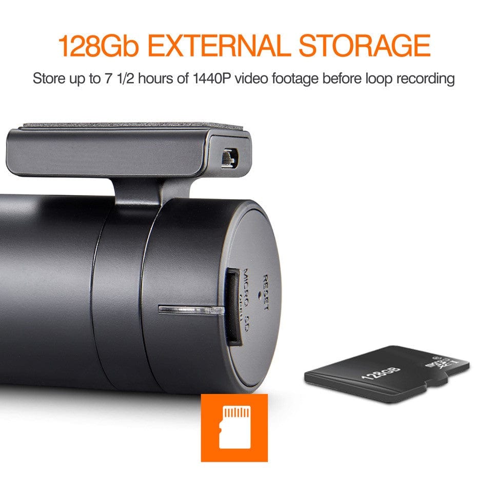 Road Angel Road Safety Halo Drive Dash Cam, 2K 1440p 140° Camera, with Super Night View, Built-In Wi-Fi, Winter Mode