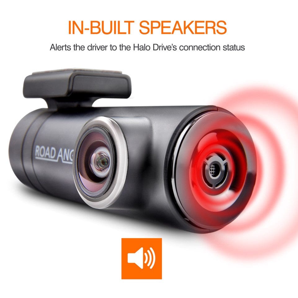 Road Angel Road Safety Halo Drive Dash Cam, 2K 1440p 140° Camera, with Super Night View, Built-In Wi-Fi, Winter Mode