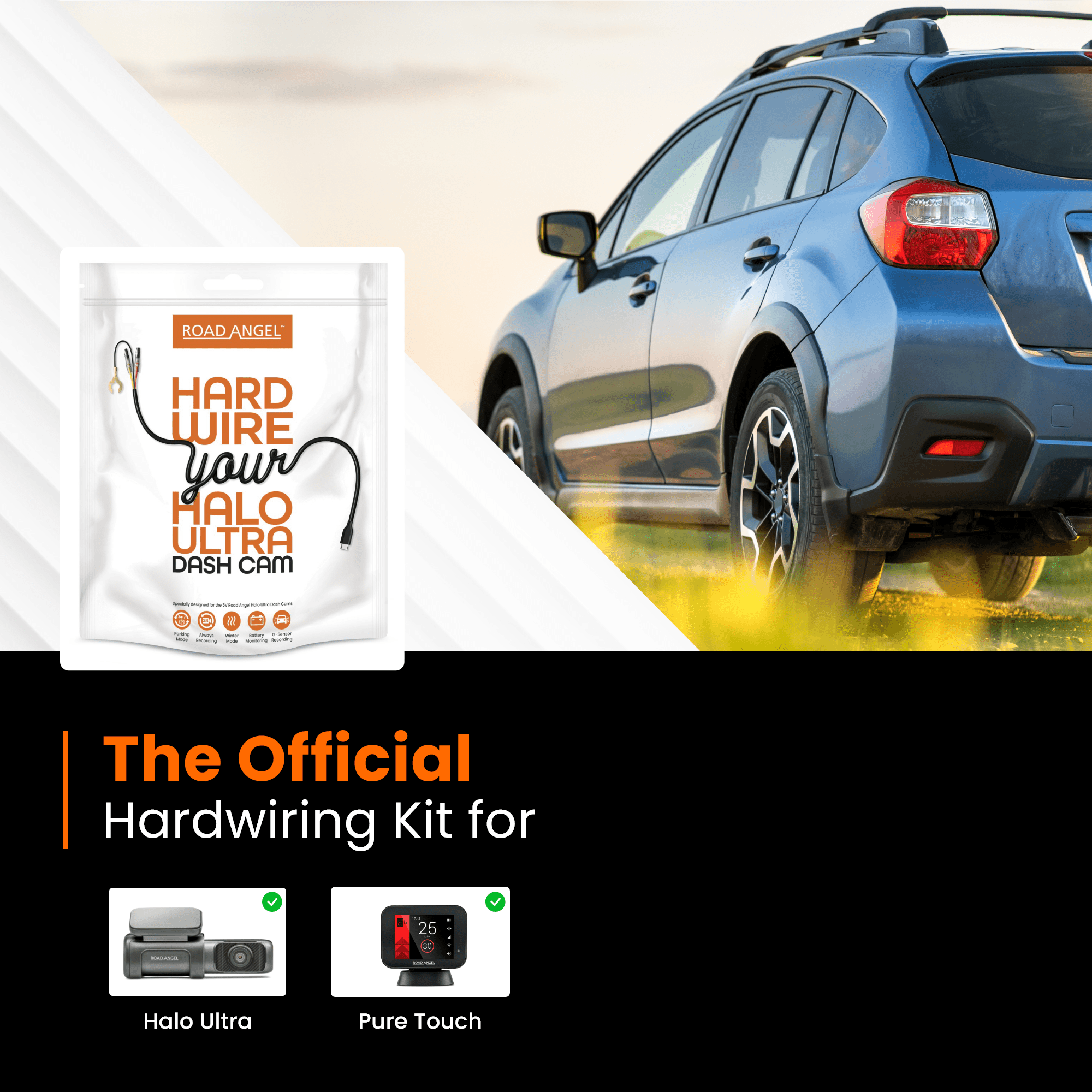 Road Angel Road Safety Road Angel RA7300C Halo Ultra Type C Hardwiring Kit for Parking Mode