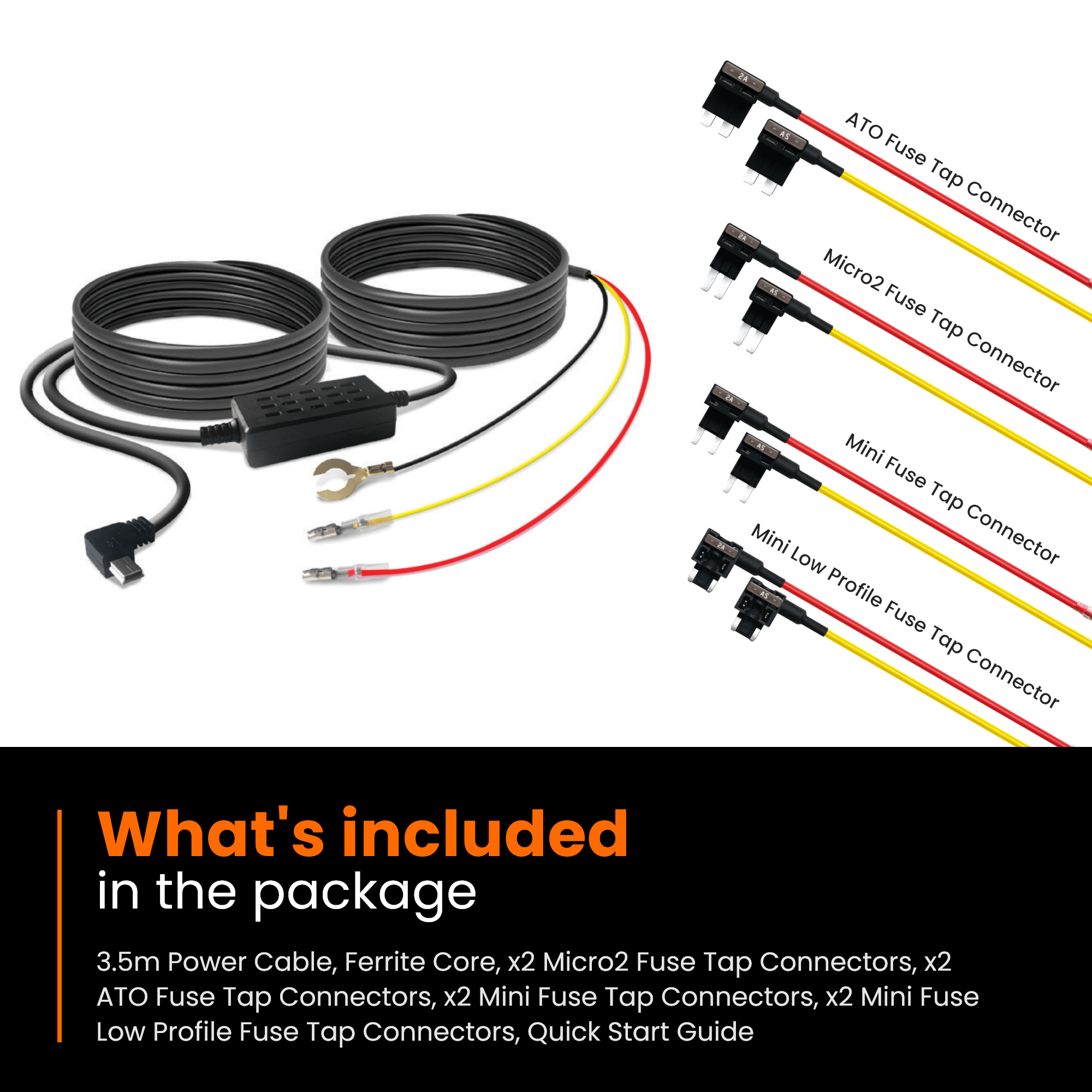 Road Angel Road Safety Snooper Dashcam 5 Volt Hard Wiring Kit