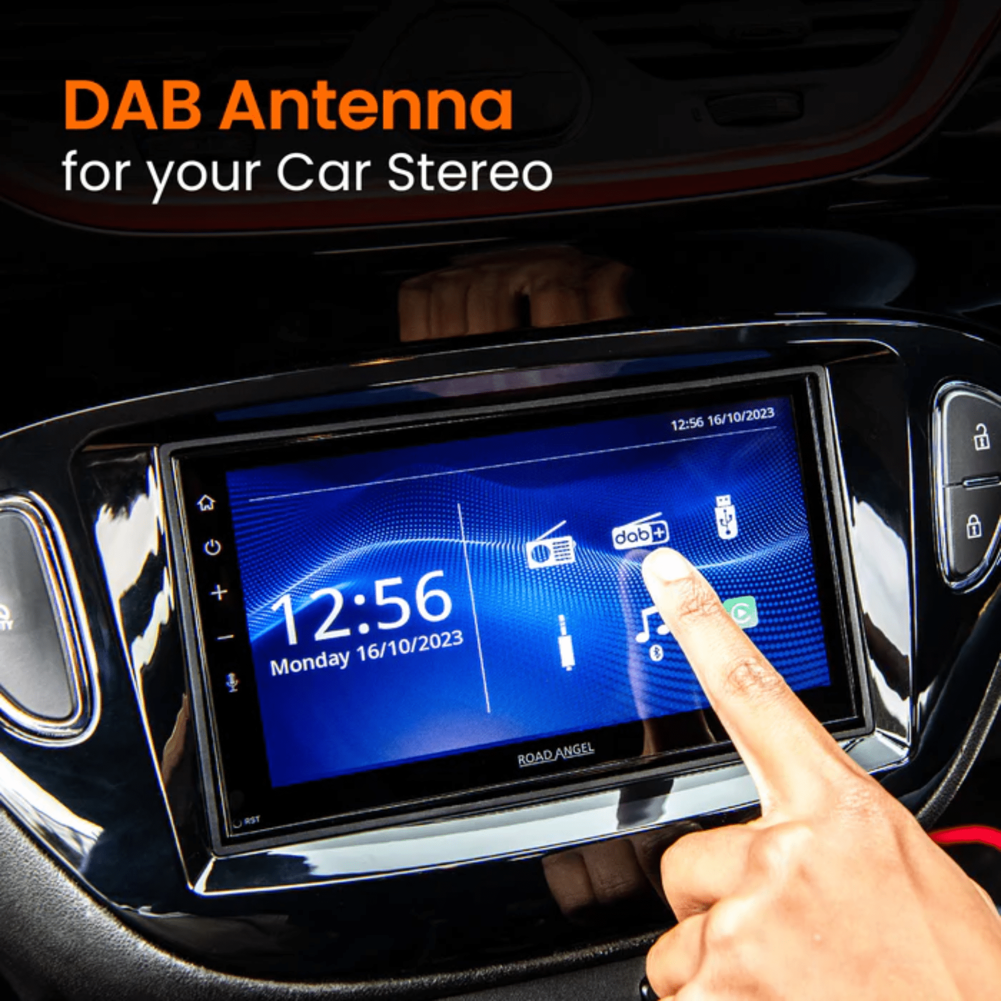 Road Angel Road Angel RADAB2 Compact Externally Mounted Amplified DAB Antenna