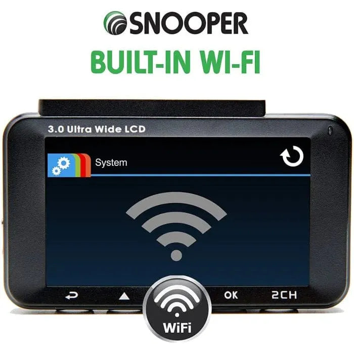Snooper Road Safety Snooper MY-CAM-RFC2 HD Dash Cam with Reversing 3" LCD Screen Loop Recording GPS Parking Mode and WiFi