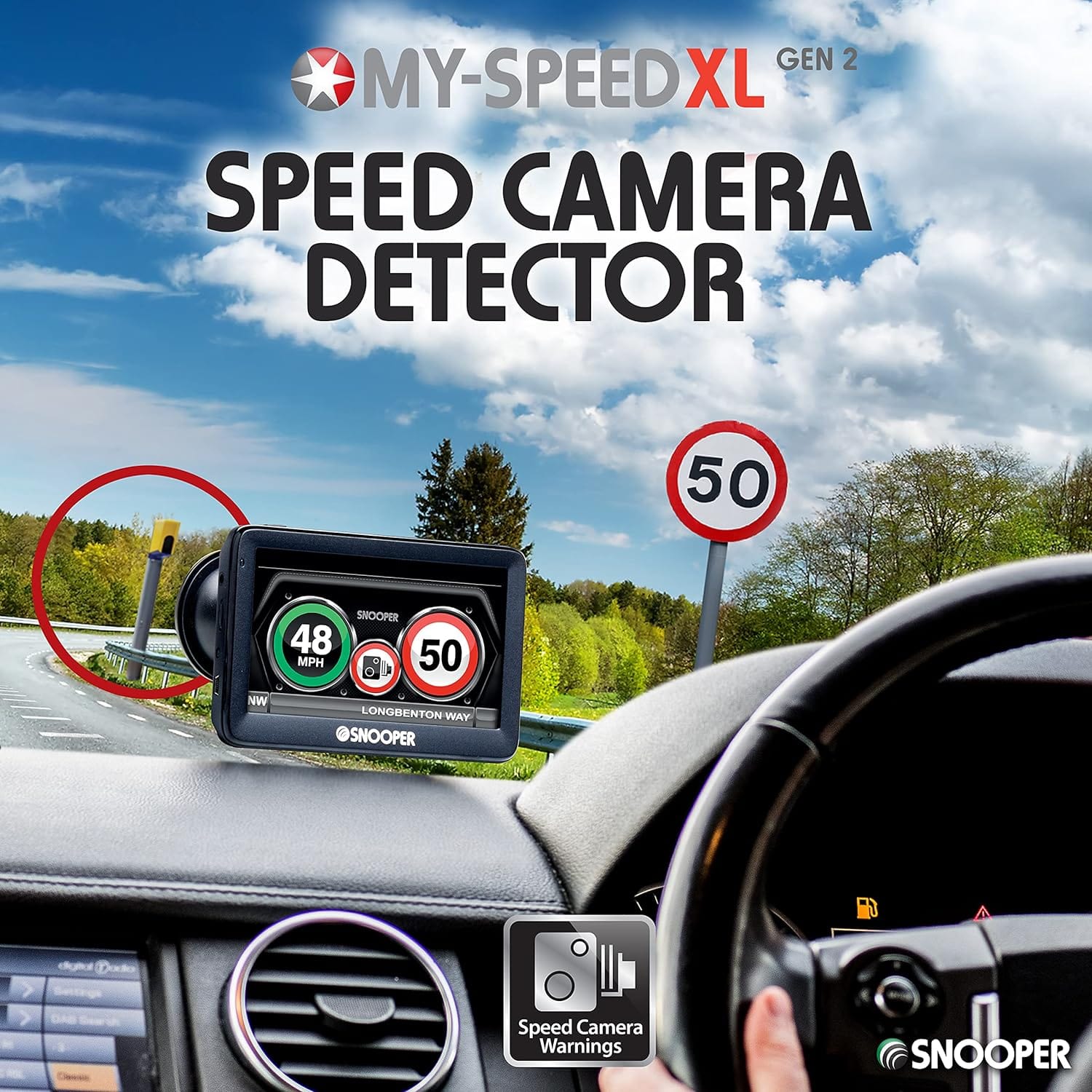 Snooper Road Safety Snooper S5100 My-Speed-Plus Speed limits and Speed Camera Alert System