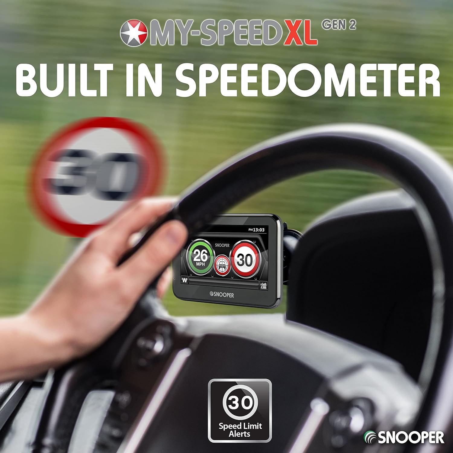 Snooper Road Safety Snooper S5100 My-Speed-Plus Speed limits and Speed Camera Alert System