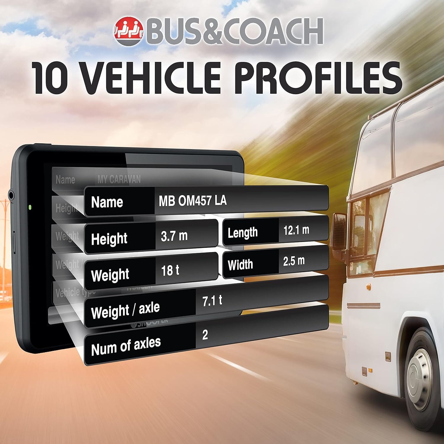 Snooper Sat Navs Snooper S6900 Bus & Coach-Pro Navigation System with 7" Widescreen LCD