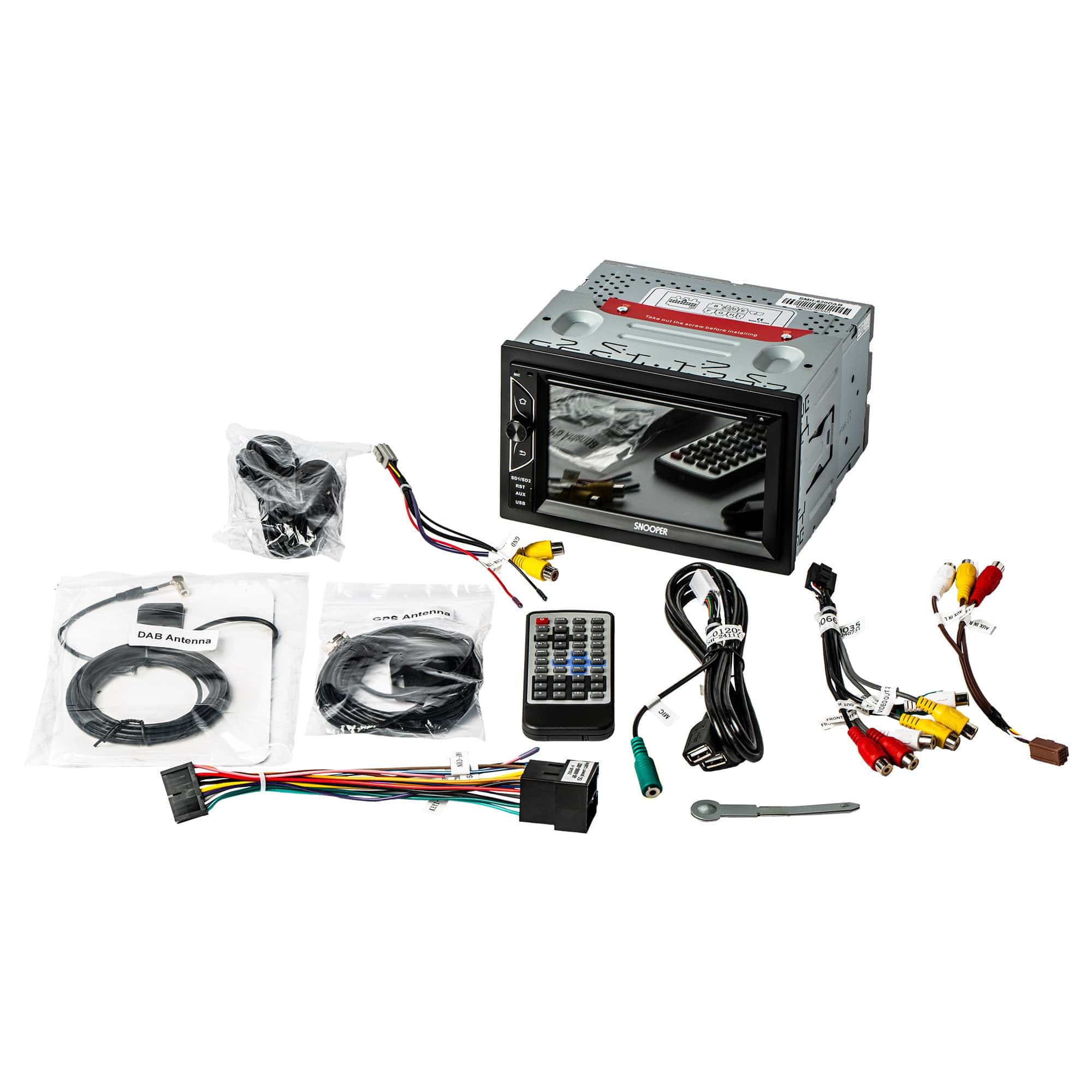 Snooper Double Din Car Stereos Snooper SMH-620DAB Double Din 6.2" Capacitive Touchscreen DVD/CD Multimedia Receiver