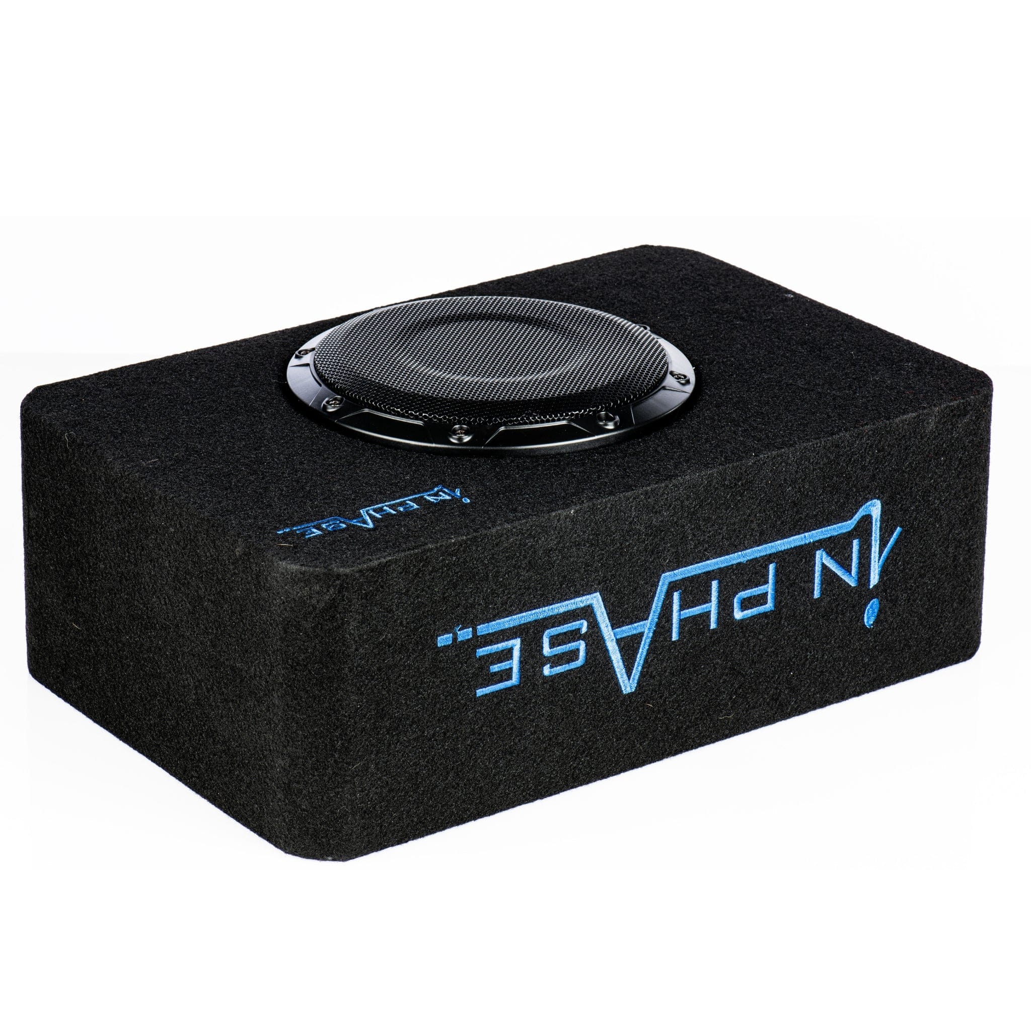 In Phase Car Subwoofers In Phase XTB-8A 600W Active Amplified Subwoofer Enclosure with Built in Class D Amp, Bass Remote and Quick Release Connections