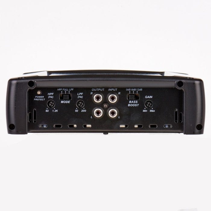 Juice Amps Juice Car Audio JA902 900W 2-Channel Bridgeable Car Power Amplifier, Thermal Protection, RCS Output, Bass Boost, Class A-B