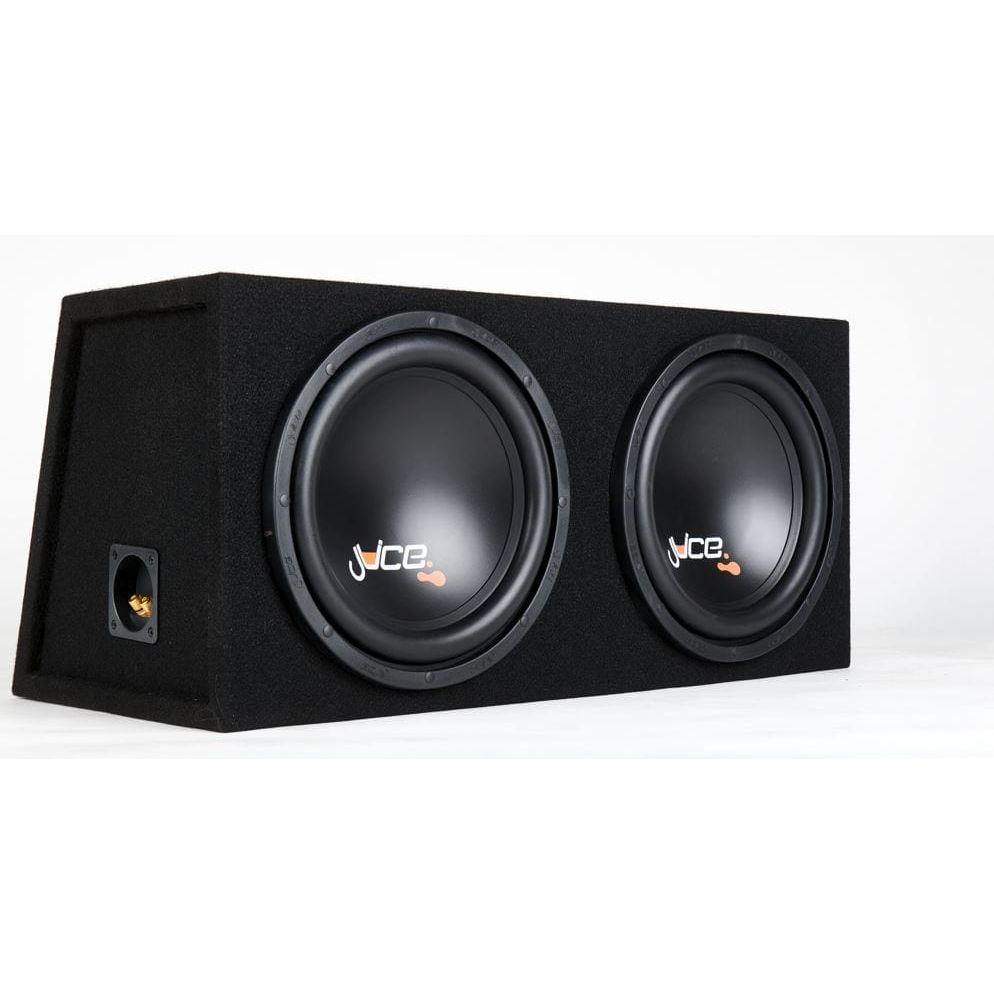 Juice Enclosed Subwoofers Juice JS10 1200W Bass Box Package with Double Sealed Enclosure