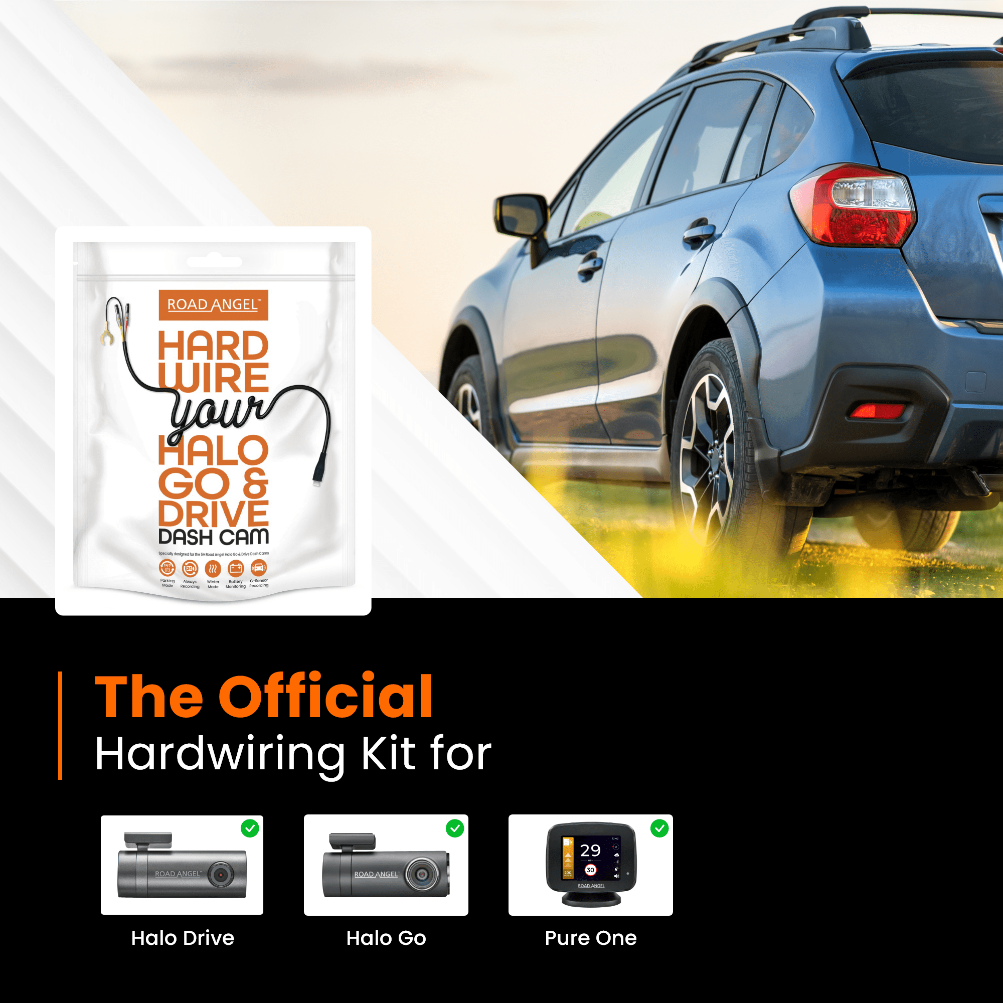 Road Angel Fitting Accessories Road Angel  Road Angel HWK5V Halo Go/Drive and Pure Hard Wiring Kit
