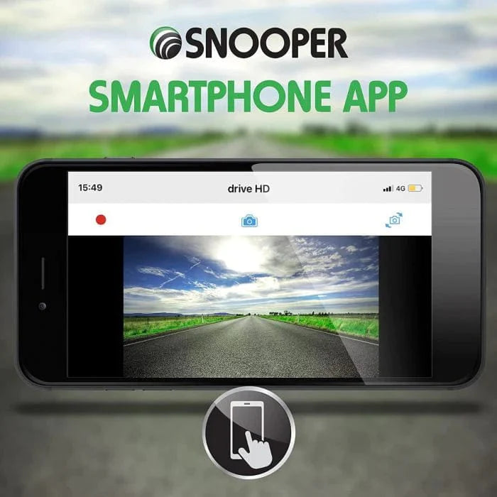 Snooper Road Safety Snooper MY-CAM-RFC2 HD Dash Cam with Reversing 3" LCD Screen Loop Recording GPS Parking Mode and WiFi