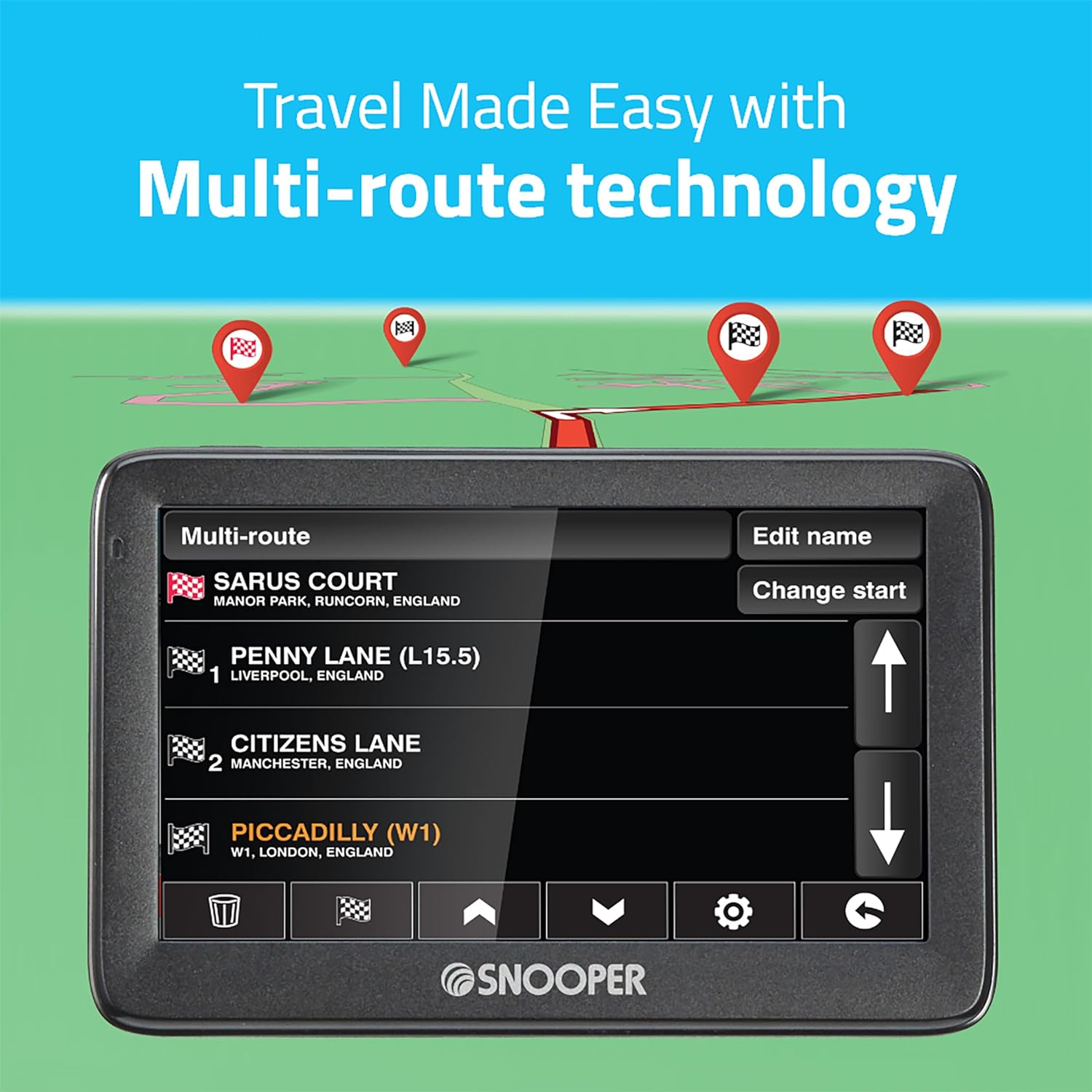 Snooper Sat Navs Snooper S5100 Ventura-Plus Caravan & Motorhome Navigation System with 5" LCD Touchscreen